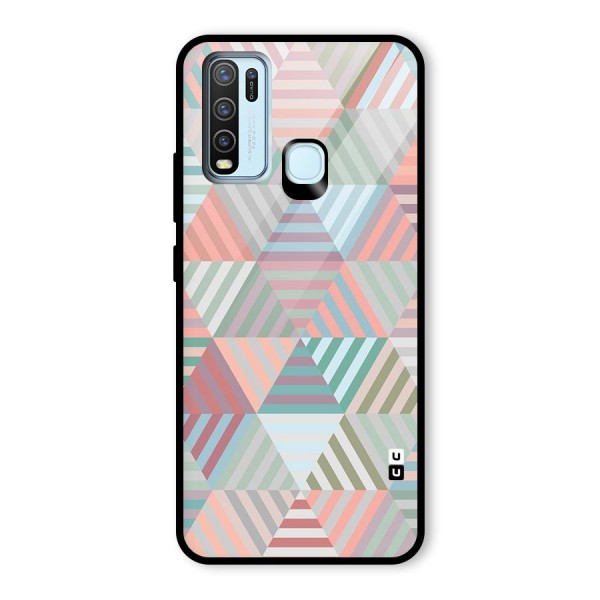 Abstract Triangle Lines Glass Back Case for Vivo Y50