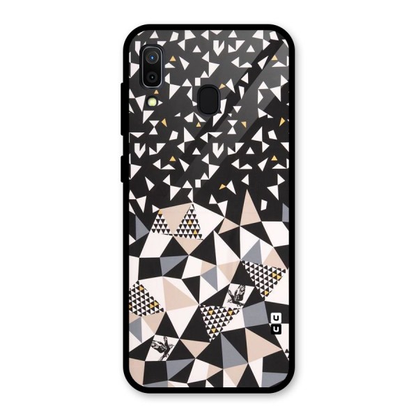 Abstract Varied Triangles Glass Back Case for Galaxy A30