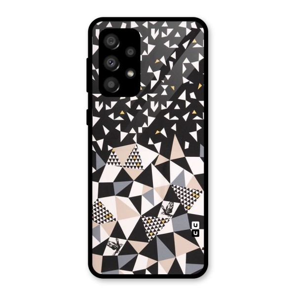 Abstract Varied Triangles Glass Back Case for Galaxy A32