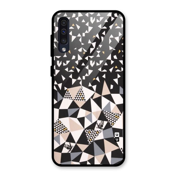 Abstract Varied Triangles Glass Back Case for Galaxy A50s