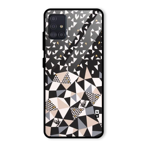 Abstract Varied Triangles Glass Back Case for Galaxy A51