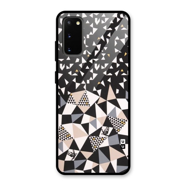 Abstract Varied Triangles Glass Back Case for Galaxy S20