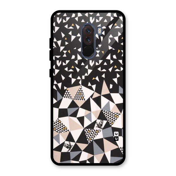 Abstract Varied Triangles Glass Back Case for Poco F1