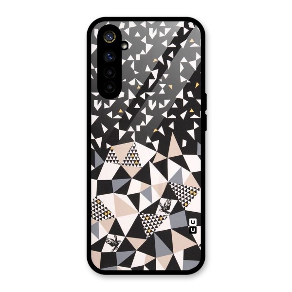 Abstract Varied Triangles Glass Back Case for Realme 6