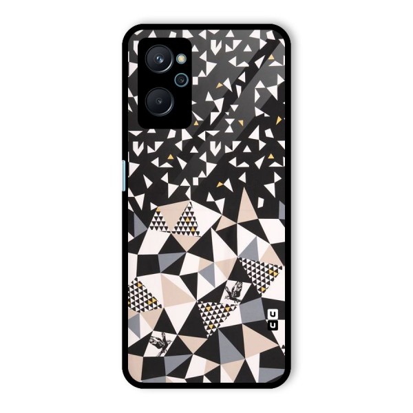 Abstract Varied Triangles Glass Back Case for Realme 9i