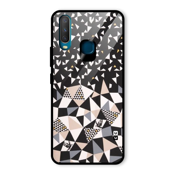 Abstract Varied Triangles Glass Back Case for Vivo Y12