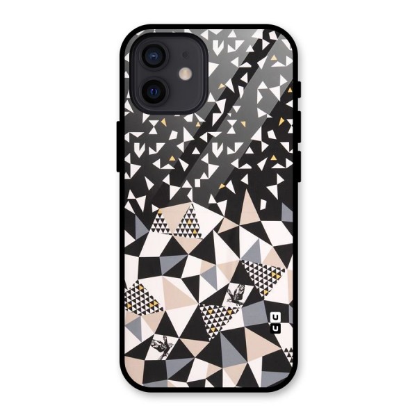 Abstract Varied Triangles Glass Back Case for iPhone 12