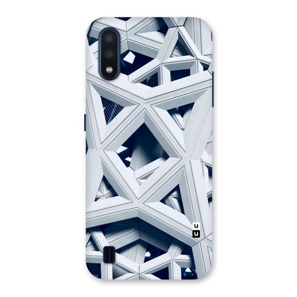 Abstract White Lines Back Case for Galaxy M01