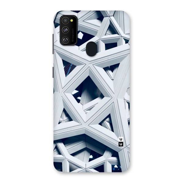 Abstract White Lines Back Case for Galaxy M21