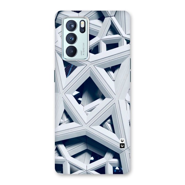 Abstract White Lines Back Case for Oppo Reno6 Pro 5G