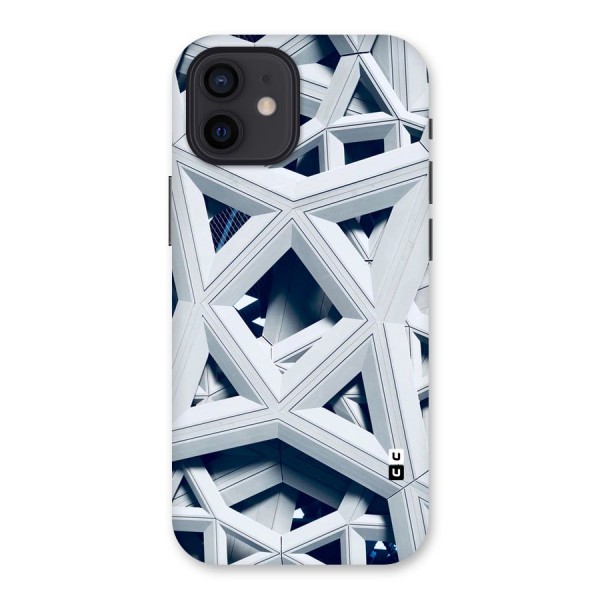 Abstract White Lines Back Case for iPhone 12