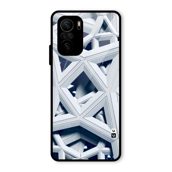 Abstract White Lines Glass Back Case for Mi 11x