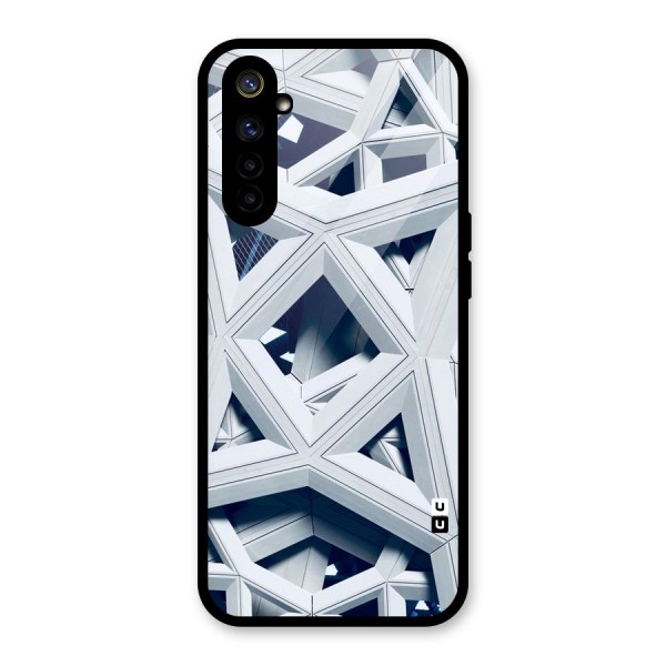 Abstract White Lines Glass Back Case for Realme 6