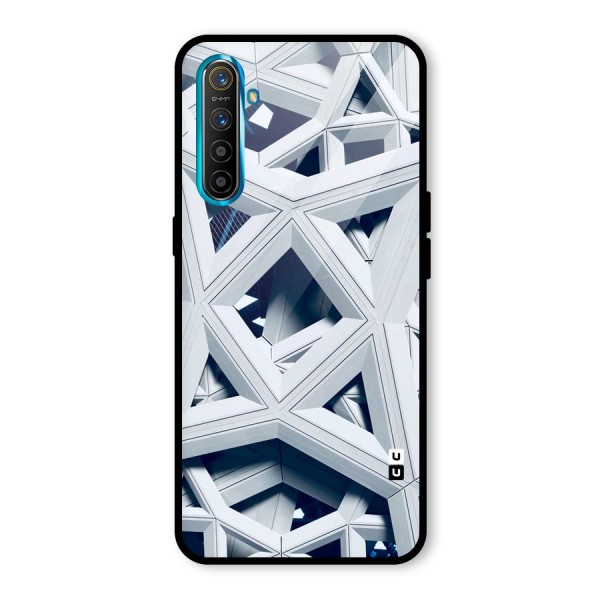 Abstract White Lines Glass Back Case for Realme XT