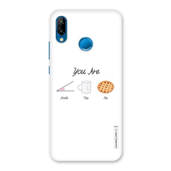 Acute Tea Pie Back Case for Huawei P20 Lite