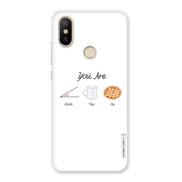 Acute Tea Pie Back Case for Mi A2