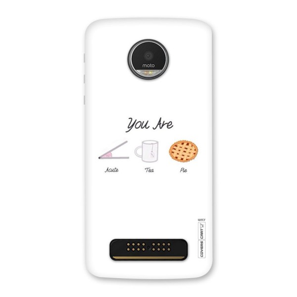 Acute Tea Pie Back Case for Moto Z Play