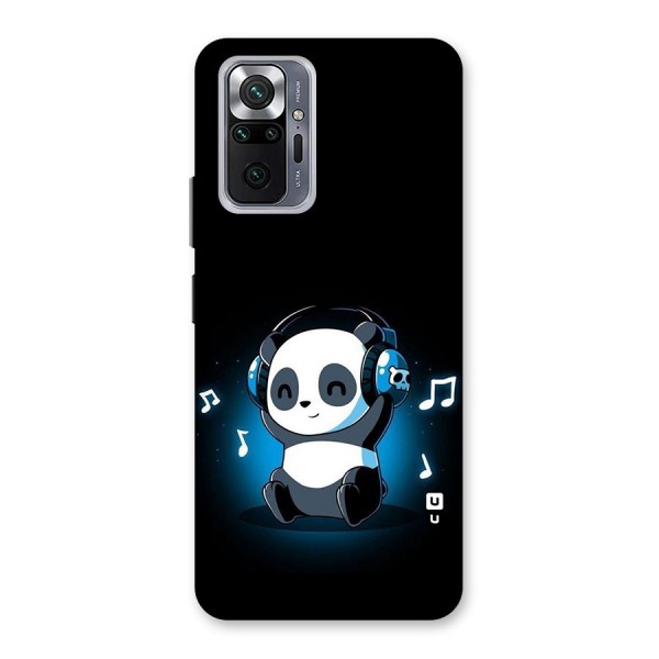 Adorable Panda Enjoying Music Back Case for Redmi Note 10 Pro