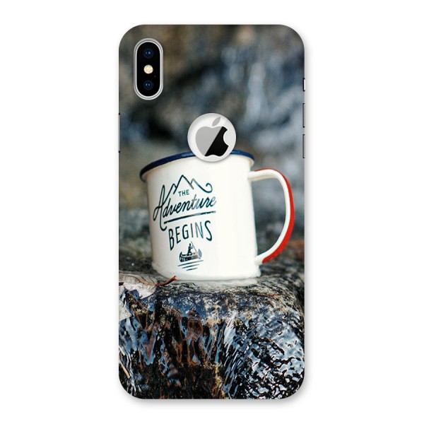 Adventure Begins Back Case for iPhone XS Logo Cut