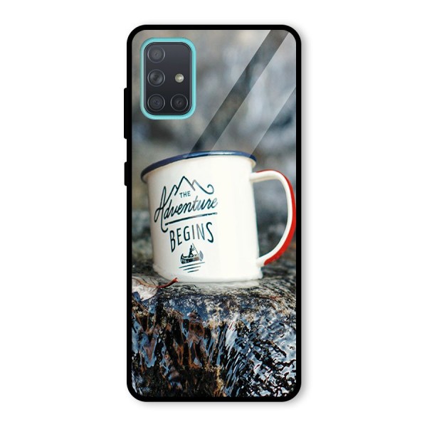 Adventure Begins Glass Back Case for Galaxy A71