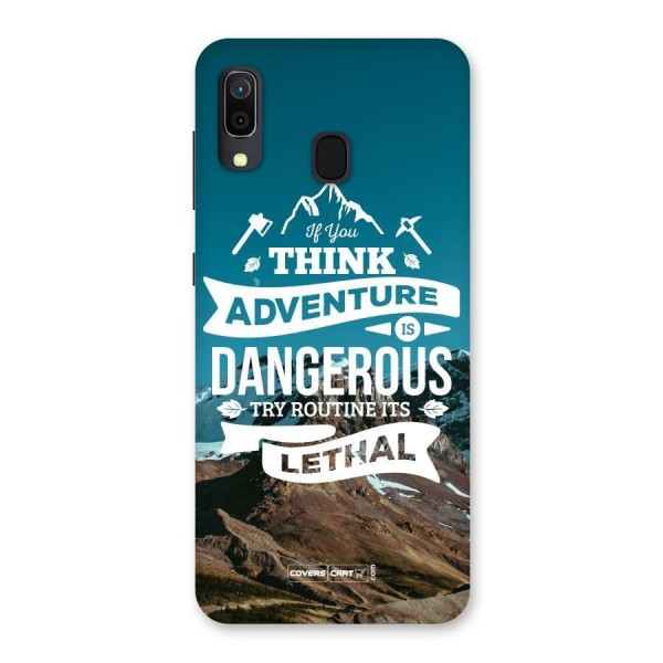 Adventure Dangerous Lethal Back Case for Galaxy A20