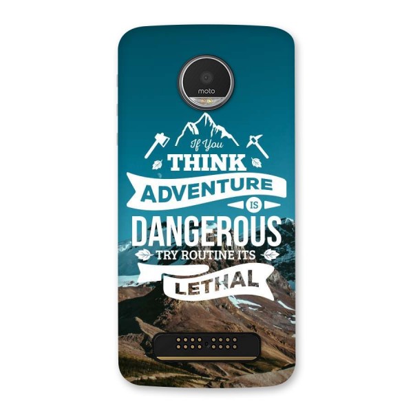 Adventure Dangerous Lethal Back Case for Moto Z Play