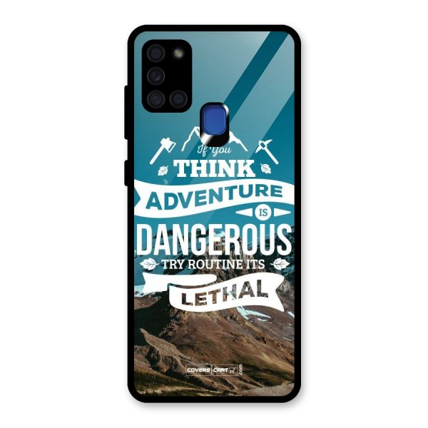 Adventure Dangerous Lethal Glass Back Case for Galaxy A21s