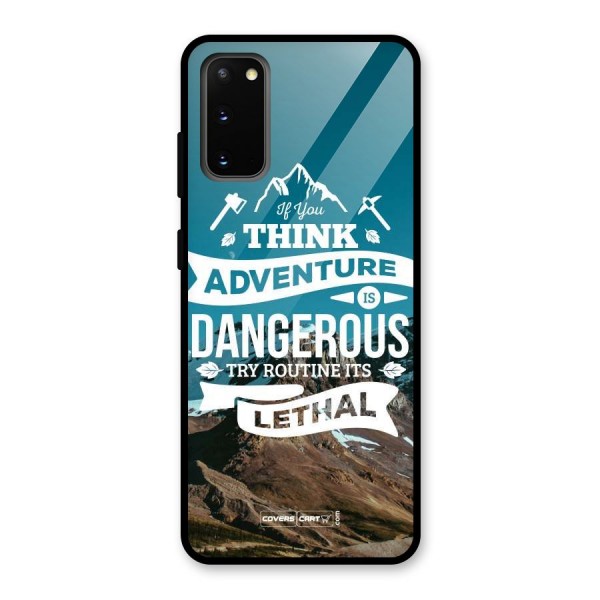 Adventure Dangerous Lethal Glass Back Case for Galaxy S20