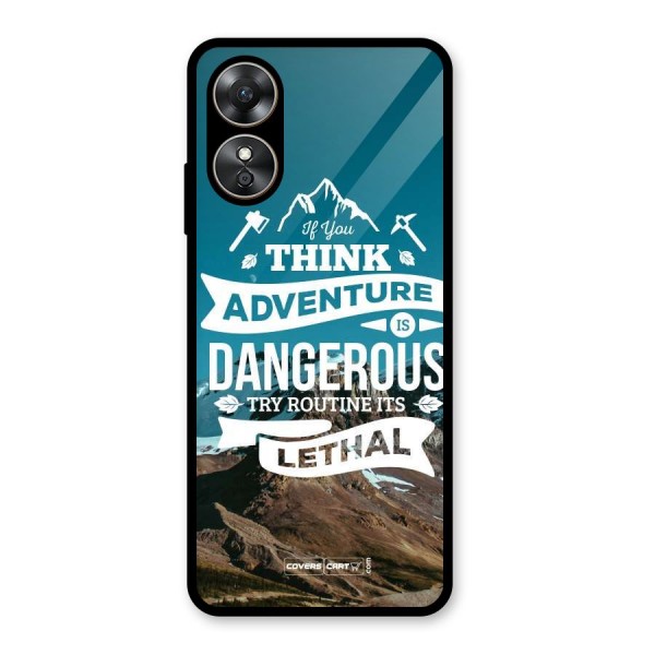 Adventure Dangerous Lethal Glass Back Case for Oppo A17