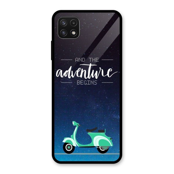 Adventure Scooter Glass Back Case for Galaxy A22 5G