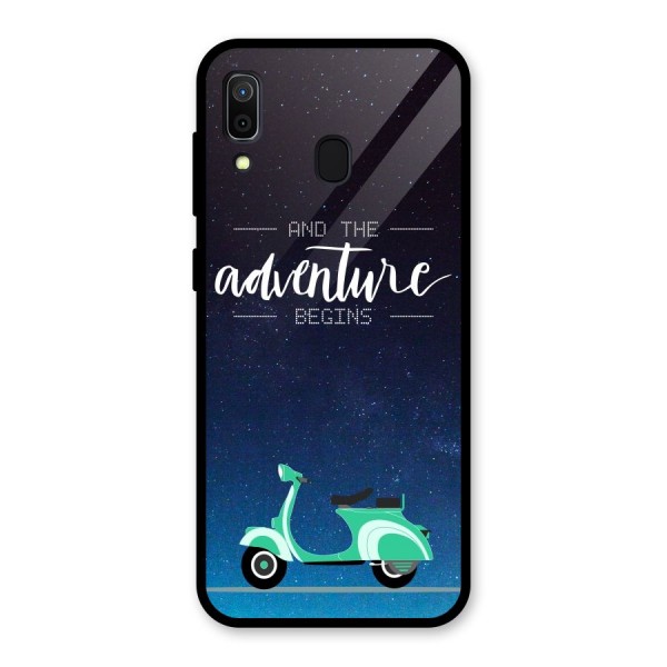 Adventure Scooter Glass Back Case for Galaxy A30