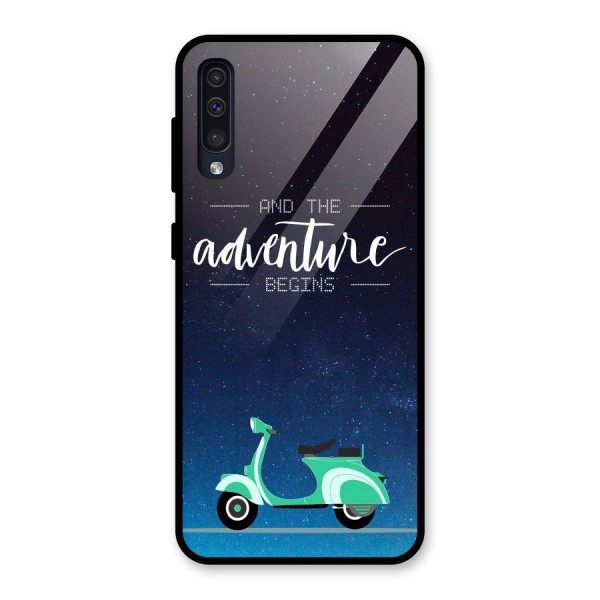 Adventure Scooter Glass Back Case for Galaxy A50s