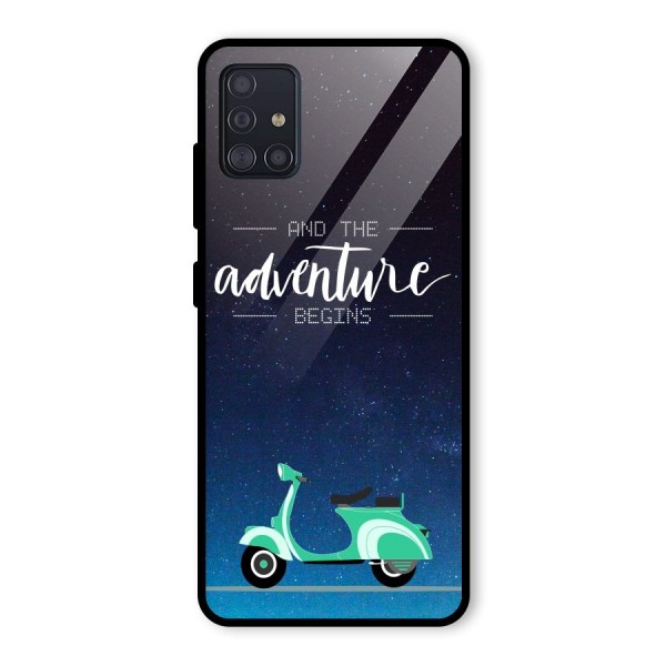 Adventure Scooter Glass Back Case for Galaxy A51