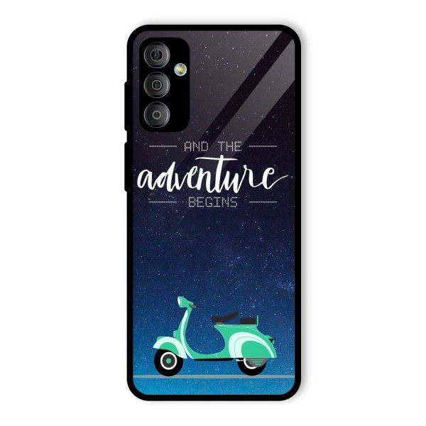 Adventure Scooter Glass Back Case for Galaxy F23