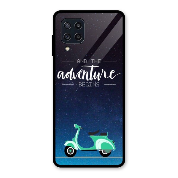 Adventure Scooter Glass Back Case for Galaxy M32