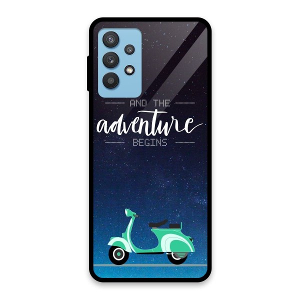 Adventure Scooter Glass Back Case for Galaxy M32 5G