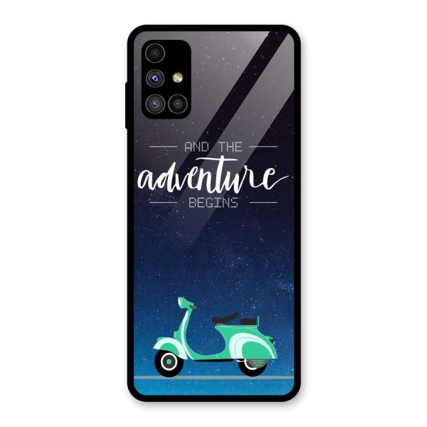 Adventure Scooter Glass Back Case for Galaxy M51