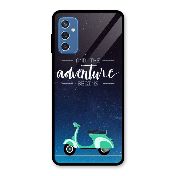 Adventure Scooter Glass Back Case for Galaxy M52 5G