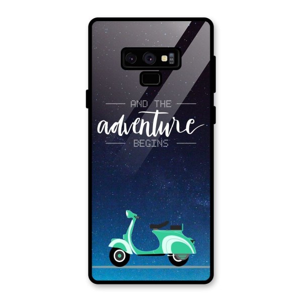 Adventure Scooter Glass Back Case for Galaxy Note 9