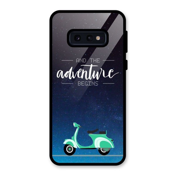 Adventure Scooter Glass Back Case for Galaxy S10e