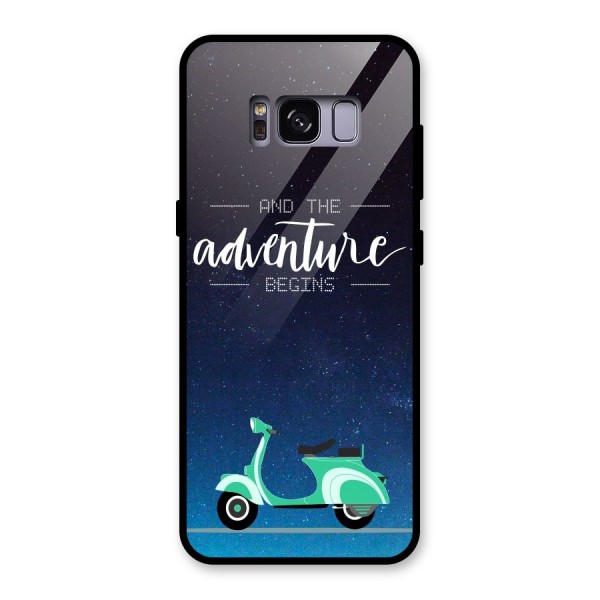 Adventure Scooter Glass Back Case for Galaxy S8