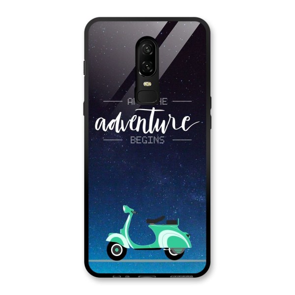 Adventure Scooter Glass Back Case for OnePlus 6