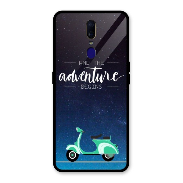 Adventure Scooter Glass Back Case for Oppo F11