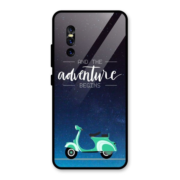 Adventure Scooter Glass Back Case for Vivo V15 Pro