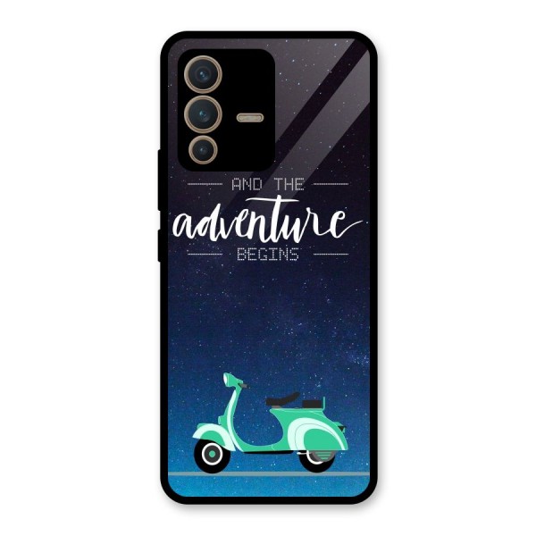 Adventure Scooter Glass Back Case for Vivo V23 5G