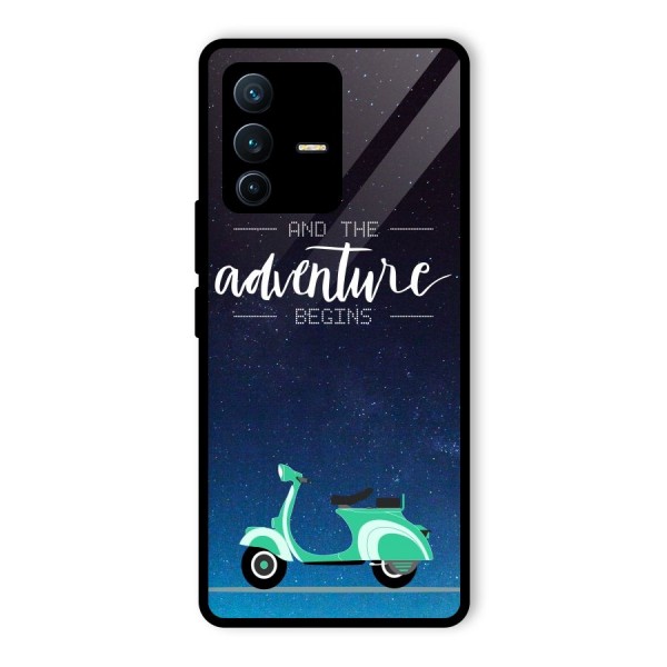 Adventure Scooter Glass Back Case for Vivo V23 Pro