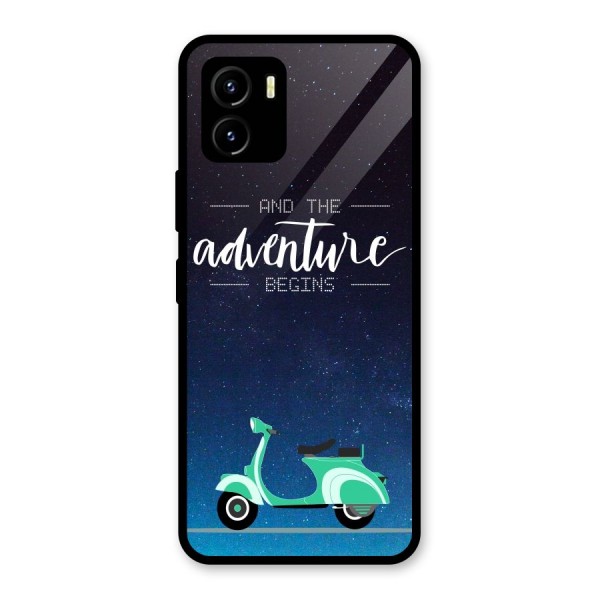 Adventure Scooter Glass Back Case for Vivo Y15s