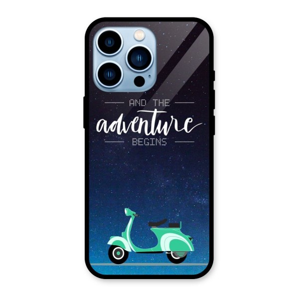 Adventure Scooter Glass Back Case for iPhone 13 Pro