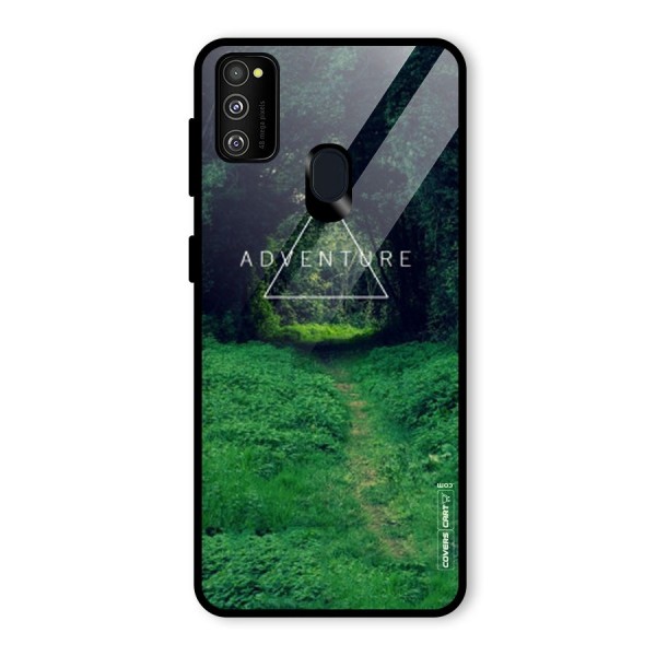 Adventure Take Glass Back Case for Galaxy M21