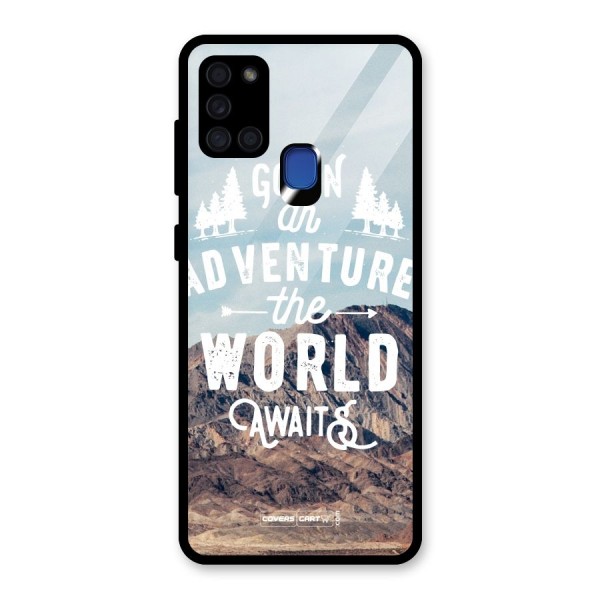 Adventure World Glass Back Case for Galaxy A21s